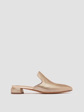 SAGE 106 - Gold Leather Mule Comfortable Footbed