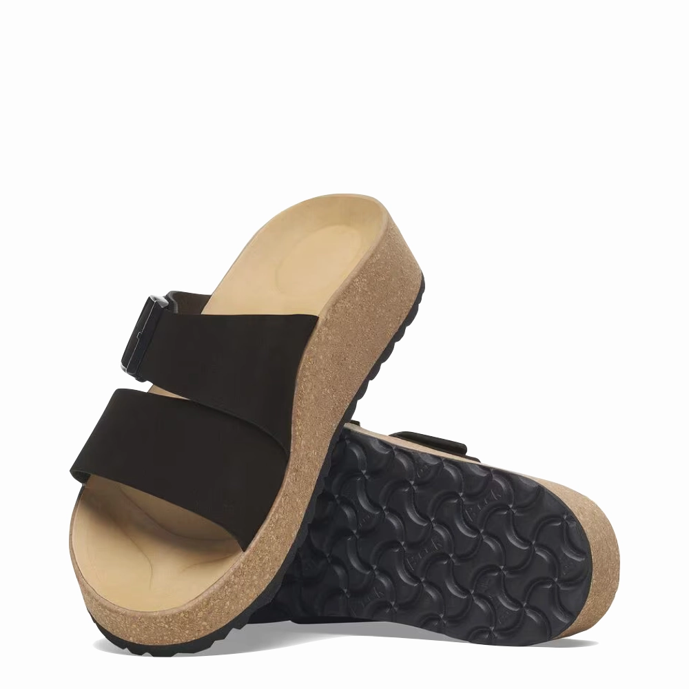 Stylish Outdoor Sandals Woven Birkenstock Women's Almina Slide Sandal in Black