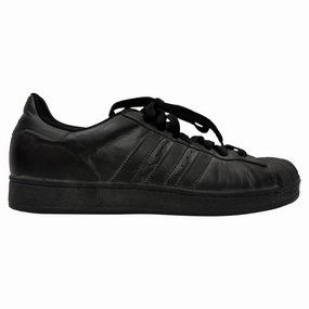Responsive Design Adidas Superstar Sneakers in Triple Black Leather