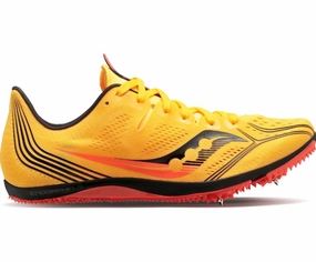 Men's Endorphin 3 Spikes Shoes In Vizi Gold/vizi Red running hats