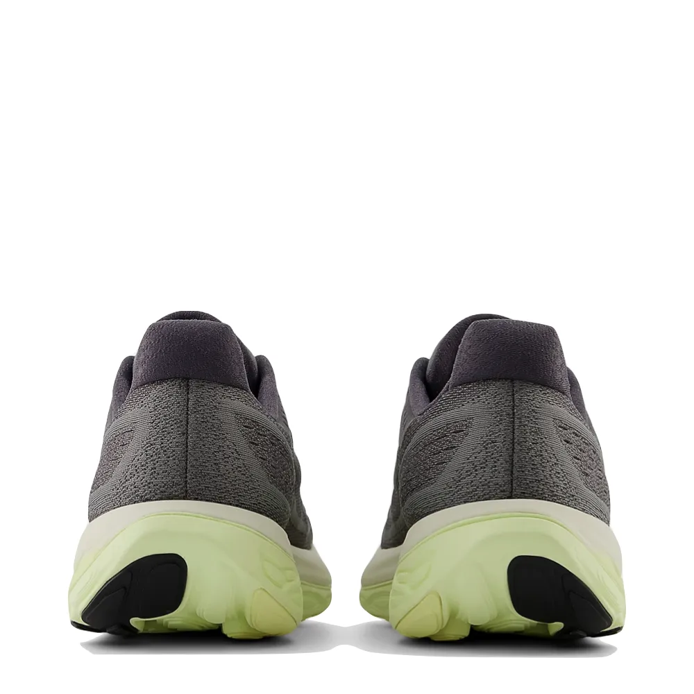 New Balance Men's Fresh Foam X Vongo v6 Sneaker in Harbor Grey with Limelight and Silver Metallic flat sole shoes biomechanical