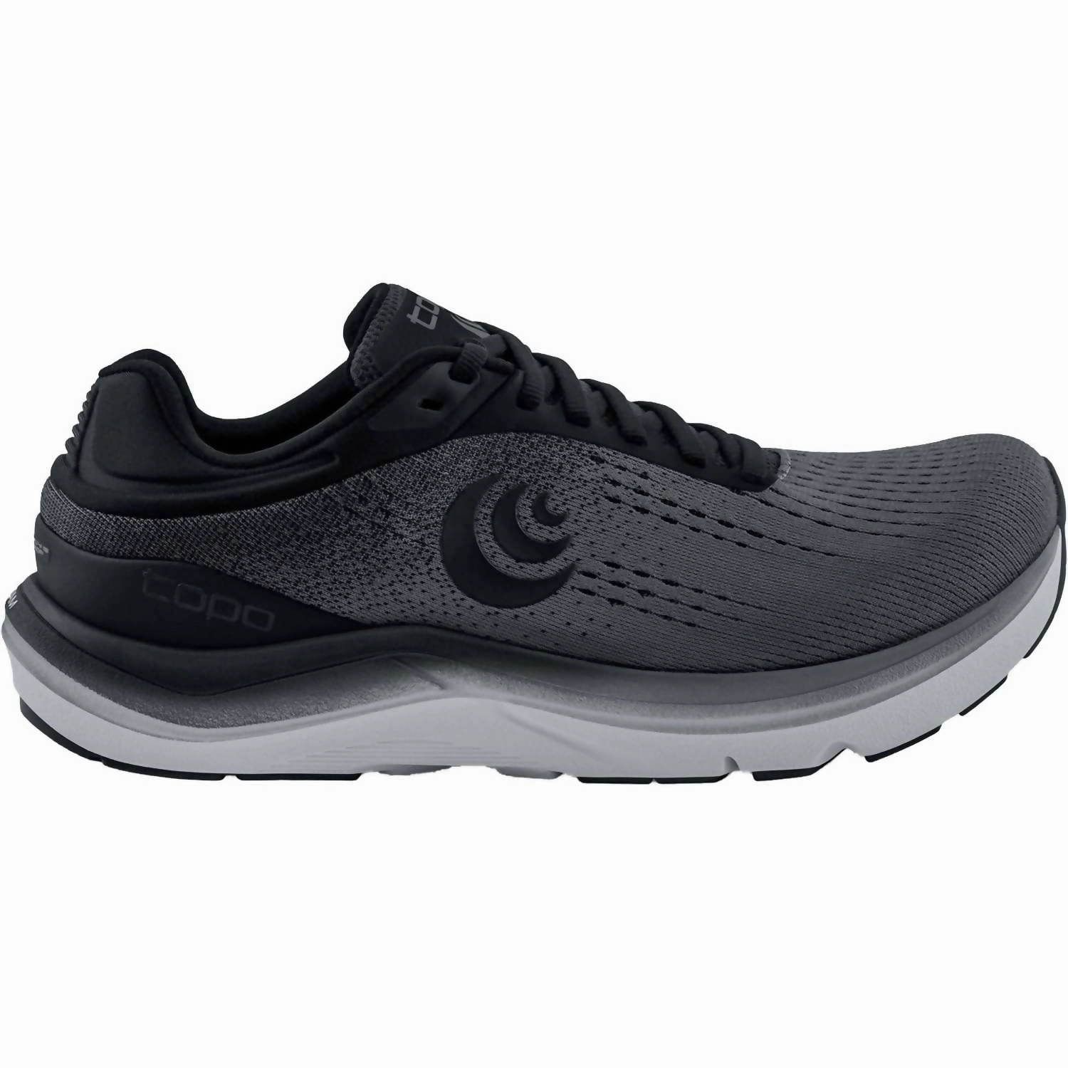 Cushioned Step Men's Magnifly 5 Mesh Running Shoes In Charcoal/black