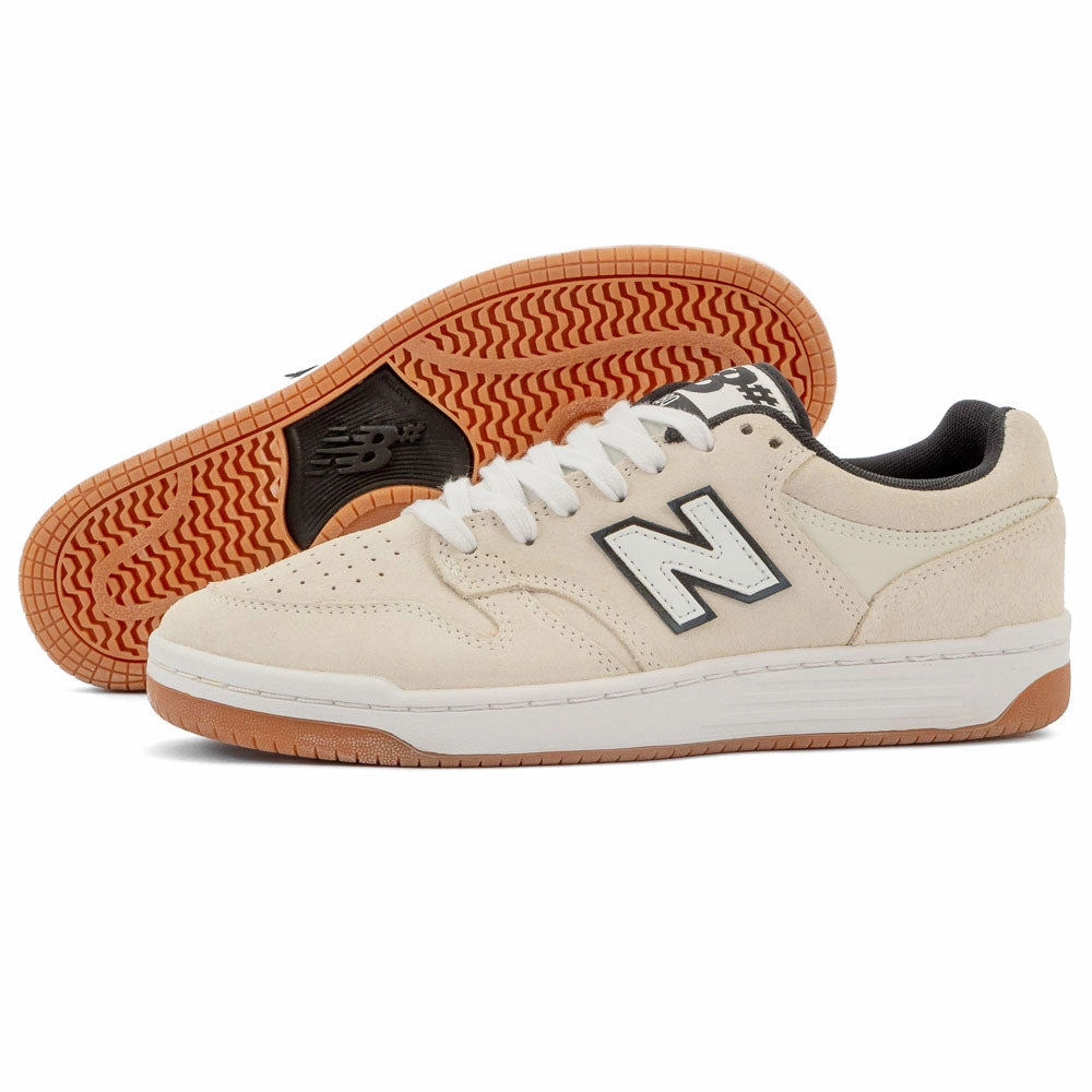 New Balance - 480 SWG (White/Black) hard - rubber sole shoes