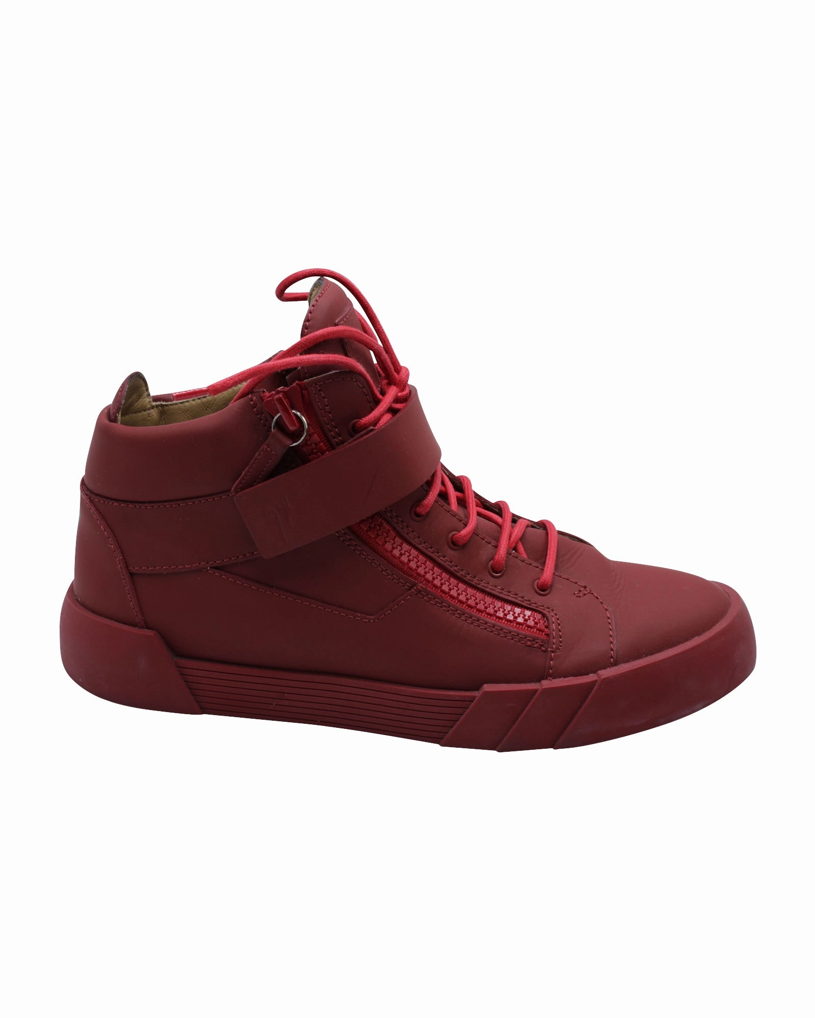 Giuseppe Zanotti High Top Sneakers in Red Leather adventure - themed shoes Safety - enhancing