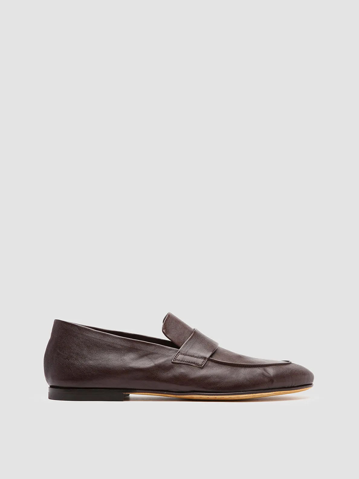 Wind Safe Stitch Detail AIRTO 001 - Dark Brown Leather Penny Loafers