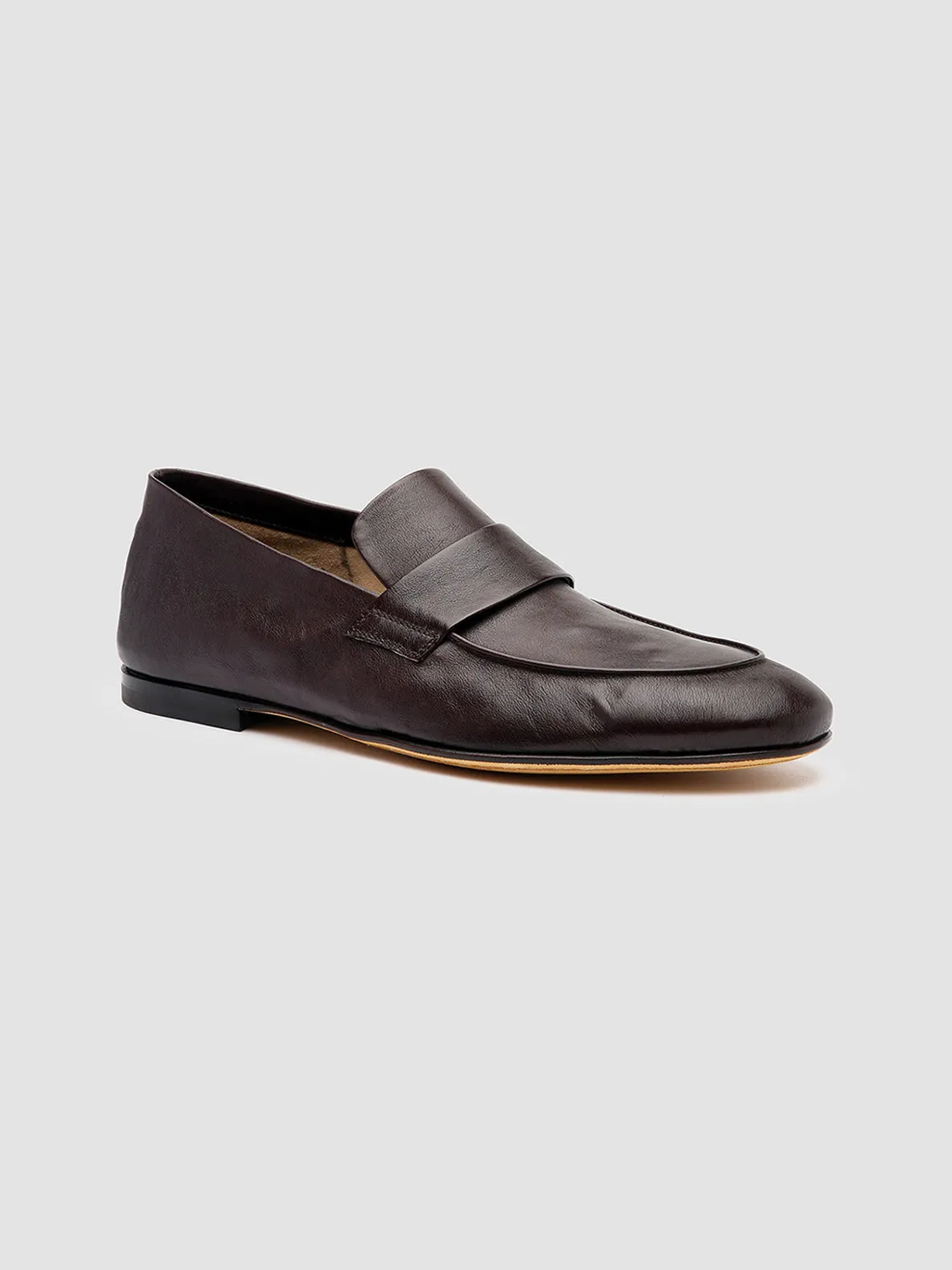 AIRTO 001 - Dark Brown Leather Penny Loafers Luxe Edge