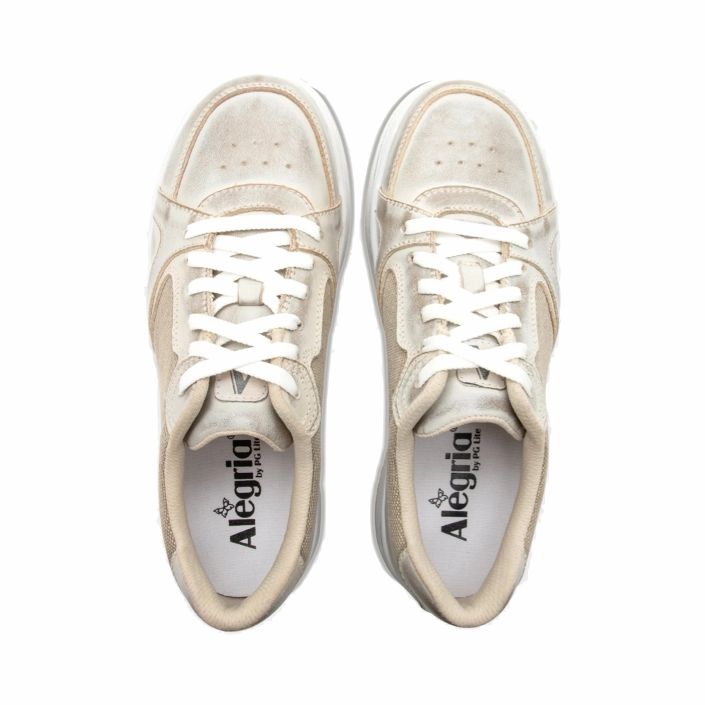 Natural Movement Soft Lining Alegria Women's Alyster Platform Sneaker in Cream