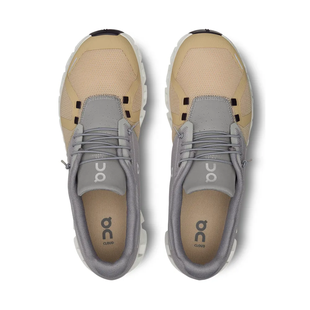 hook - and - loop - trimmed - design shoes On Men's Cloud 5 Sneaker in Fog/Savannah