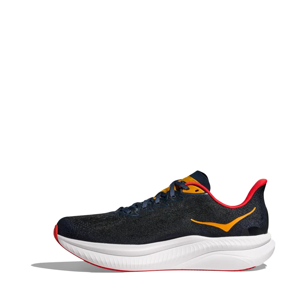 rigid sole shoes Foldable Design Hoka Men's Mach 6 Sneaker in Varsity Navy/Nautical Dusk