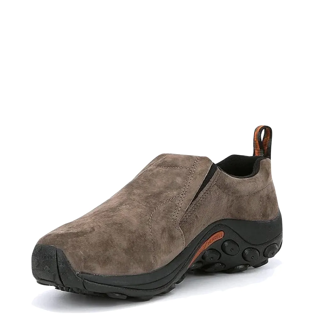 streamlined look PU Sole Merrell Men's Jungle Moc Pigskin Nubuck Slip On WIDE WIDTH in Gunsmoke