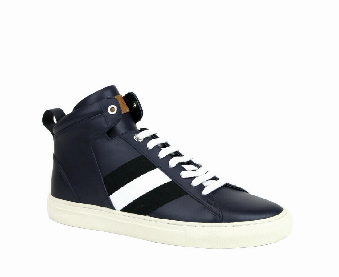 Bally Men's Calf Leather Hi-top Sneaker With   - (Size:  D) foot strength