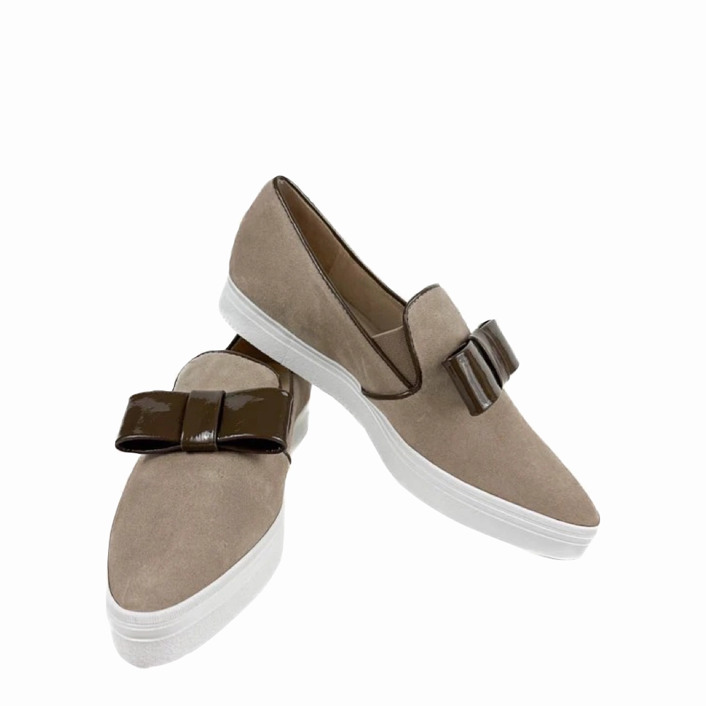 All Black Women's Tux Suede Slip On in Taupe Weather Ready