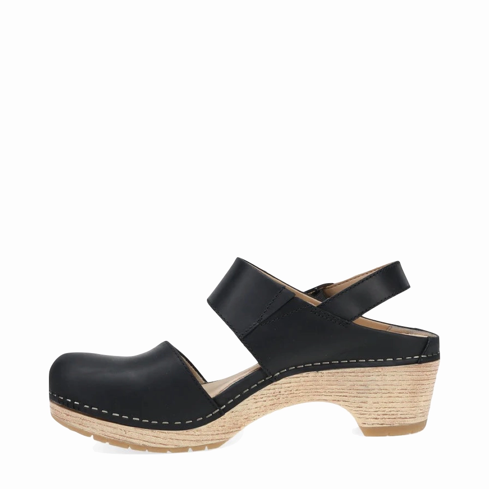 True Fit Dansko Women's Lucia Heeled Closed Toe Clog in Black