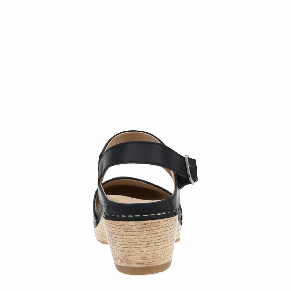 waterproof State Dinner Dansko Women's Lucia Heeled Closed Toe Clog in Black