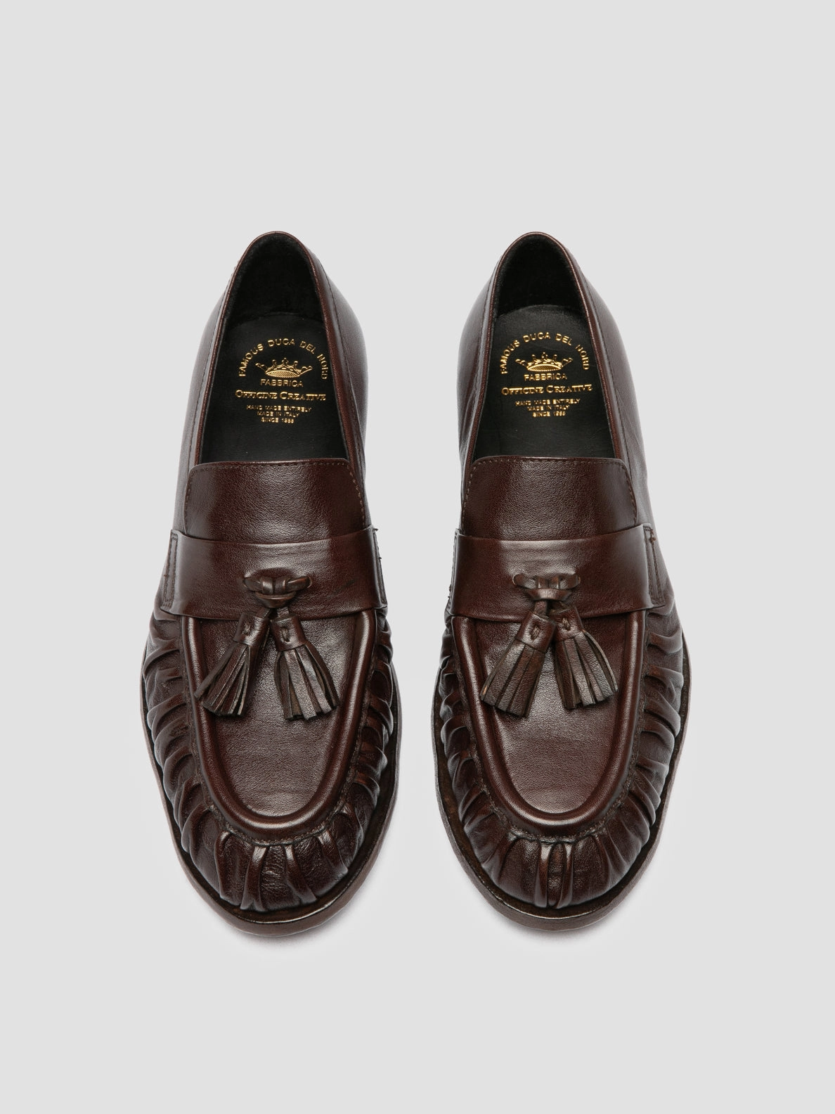 SOLITUDE 108 - Dark Brown Leather Tassel Loafers Classic Shape