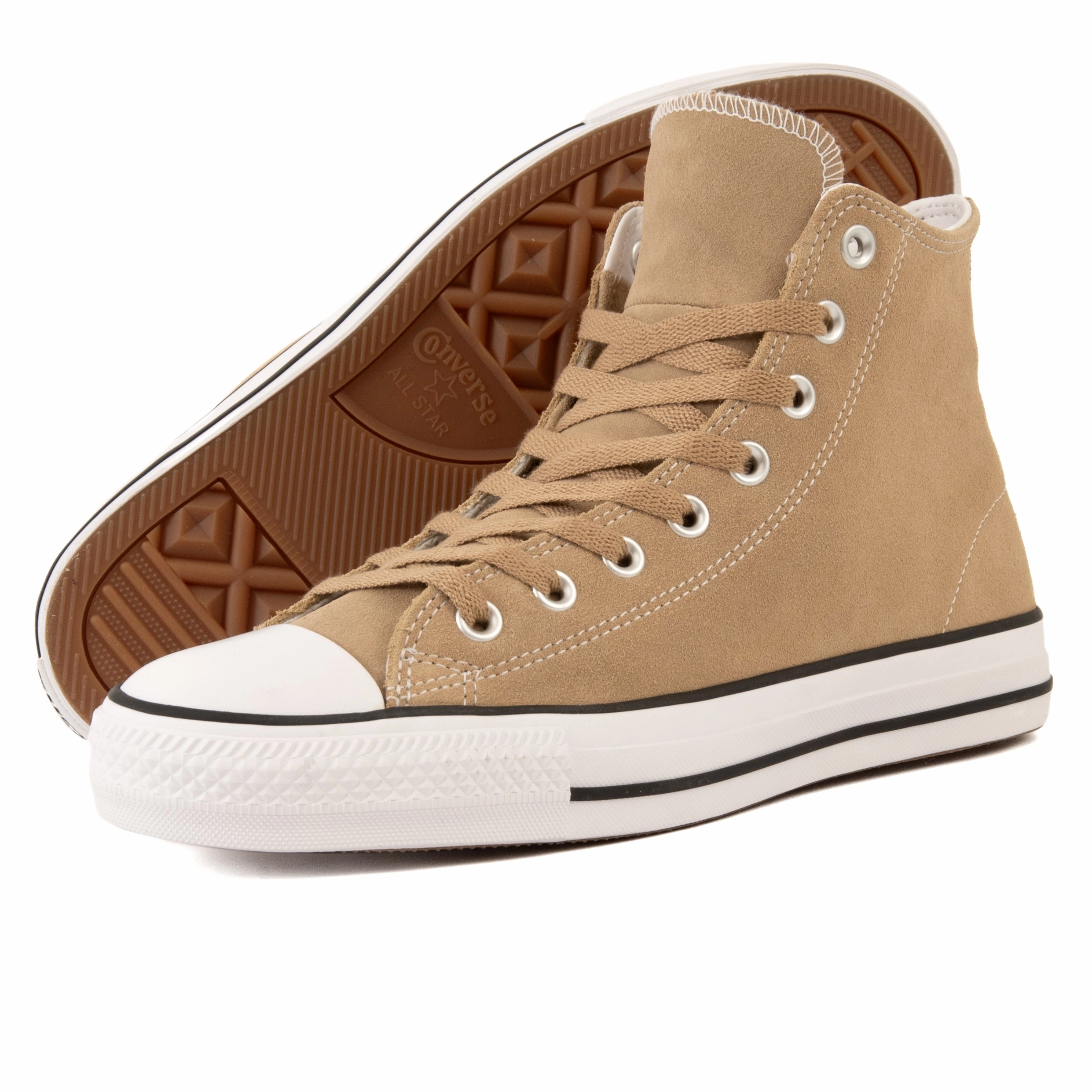 CONS - Chuck Taylor All Star Pro Hi (Nomad Khaki/White/Black) Remarkable flexibility running in a bay area shoes