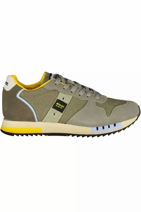 running in a lake area shoes grass - field - runner Blauer Emerald Elegance Sneaker with Contrast Men's Detailing