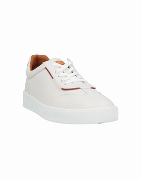 Bally Baxley Men's 6230470 White Leather Sneakers short - distance - runner running in cold weather shoes