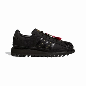 Adidas Clot Superstar LNY Core Black / Carbon / Gold Metallic  JR5114 Men's all - season shoes half - size