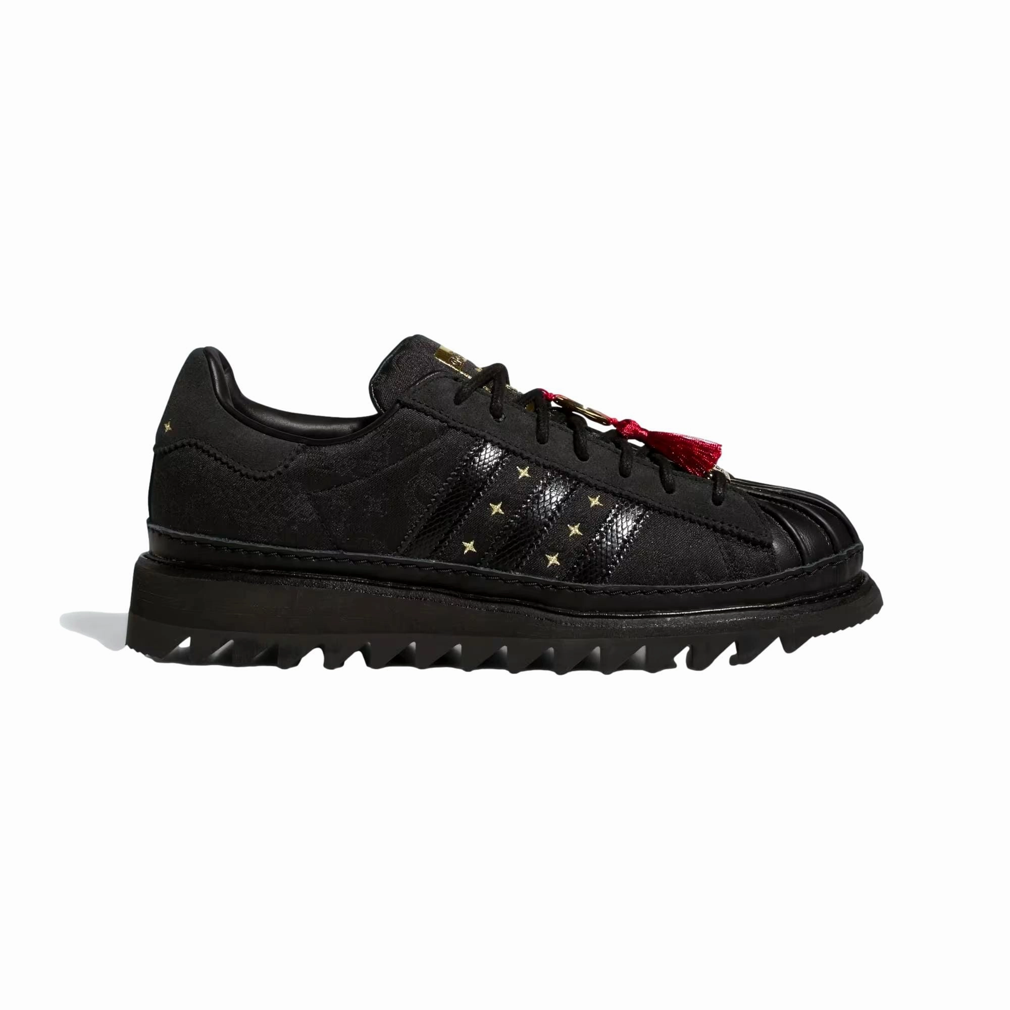 Adidas Clot Superstar LNY Core Black / Carbon / Gold Metallic  JR5114 Men's all - season shoes half - size