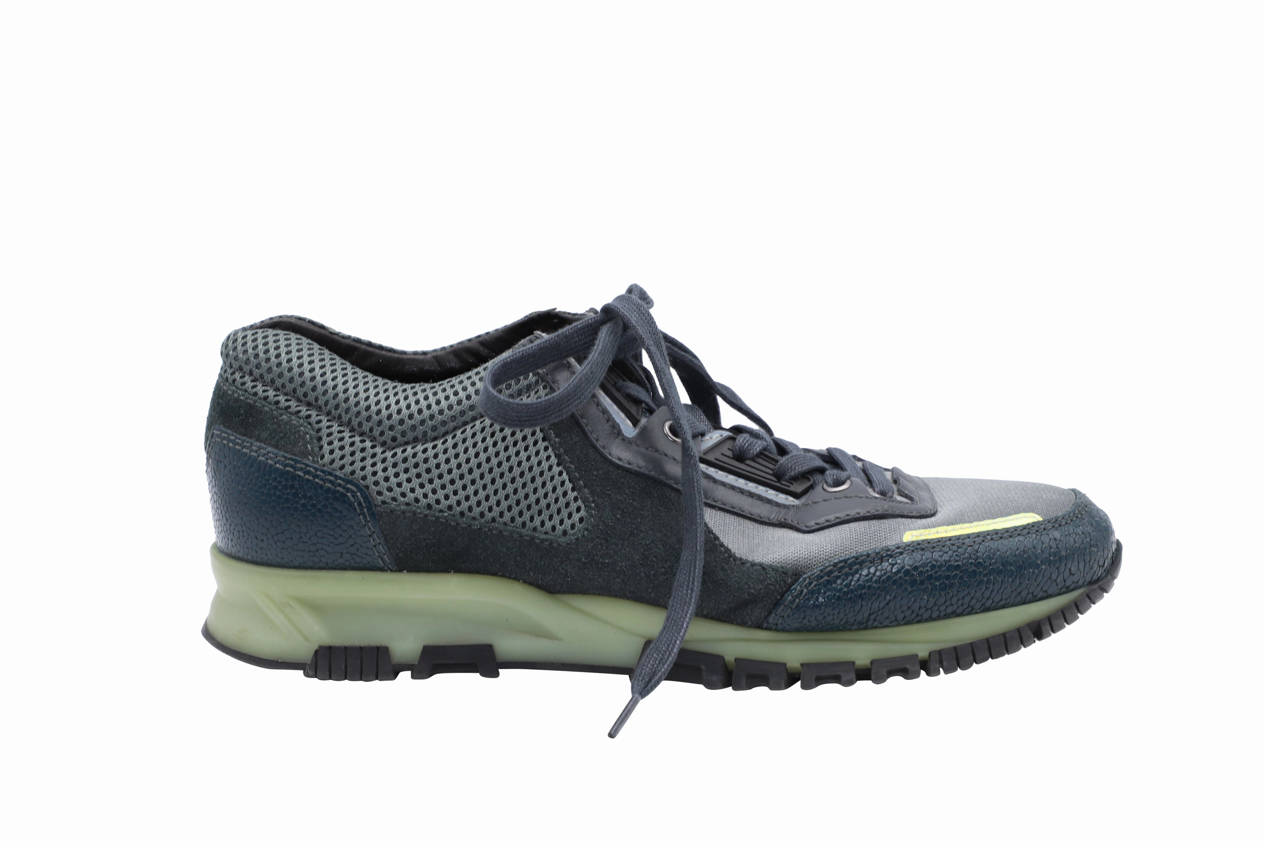 reinforced - heel - area shoes Lanvin Sneakers with Reflector Details in Grey Synthetic