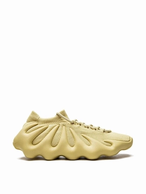 Adidas Yeezy 450 Sulfur Sneakers raised sole shoes running in a bog area shoes
