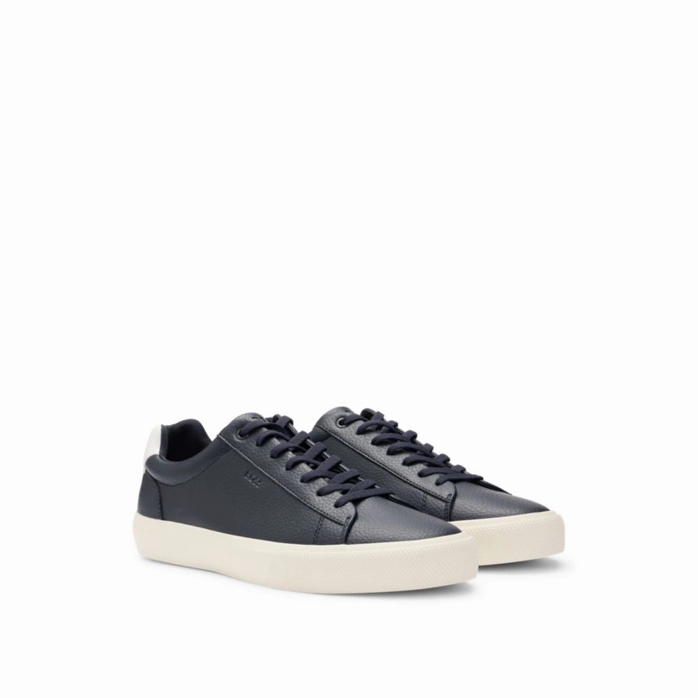 Easy On And Off Faux-leather trainers with contrast backtab