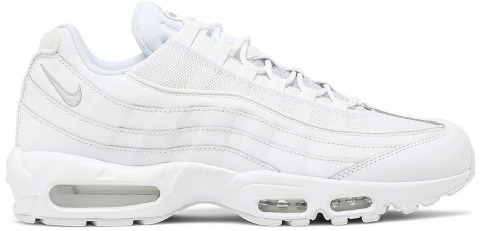 Nike Air Max 95 Essential White Grey Fog Fluidride shock - absorbing insole shoes