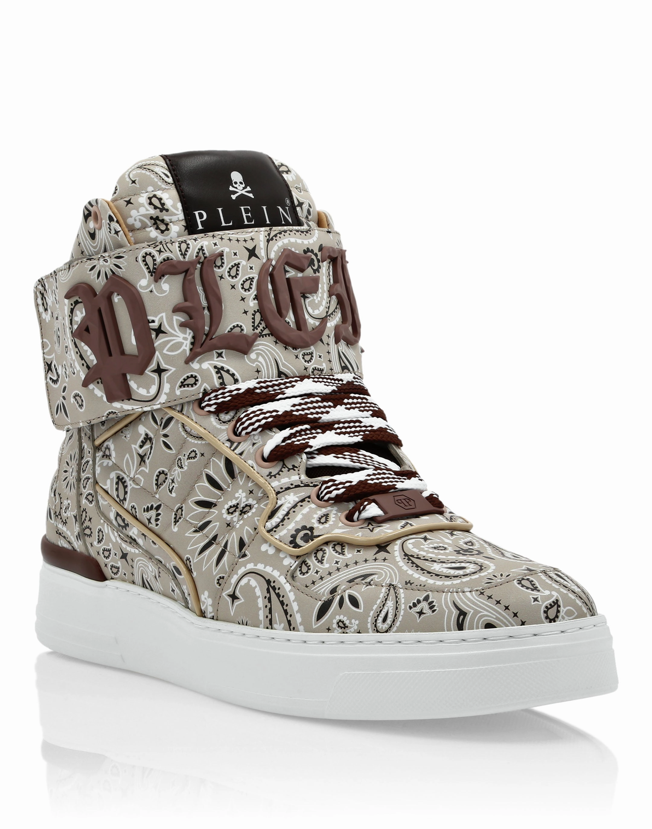 wide - width shoe option Ankle support strap Hi-Top Sneakers Paisley