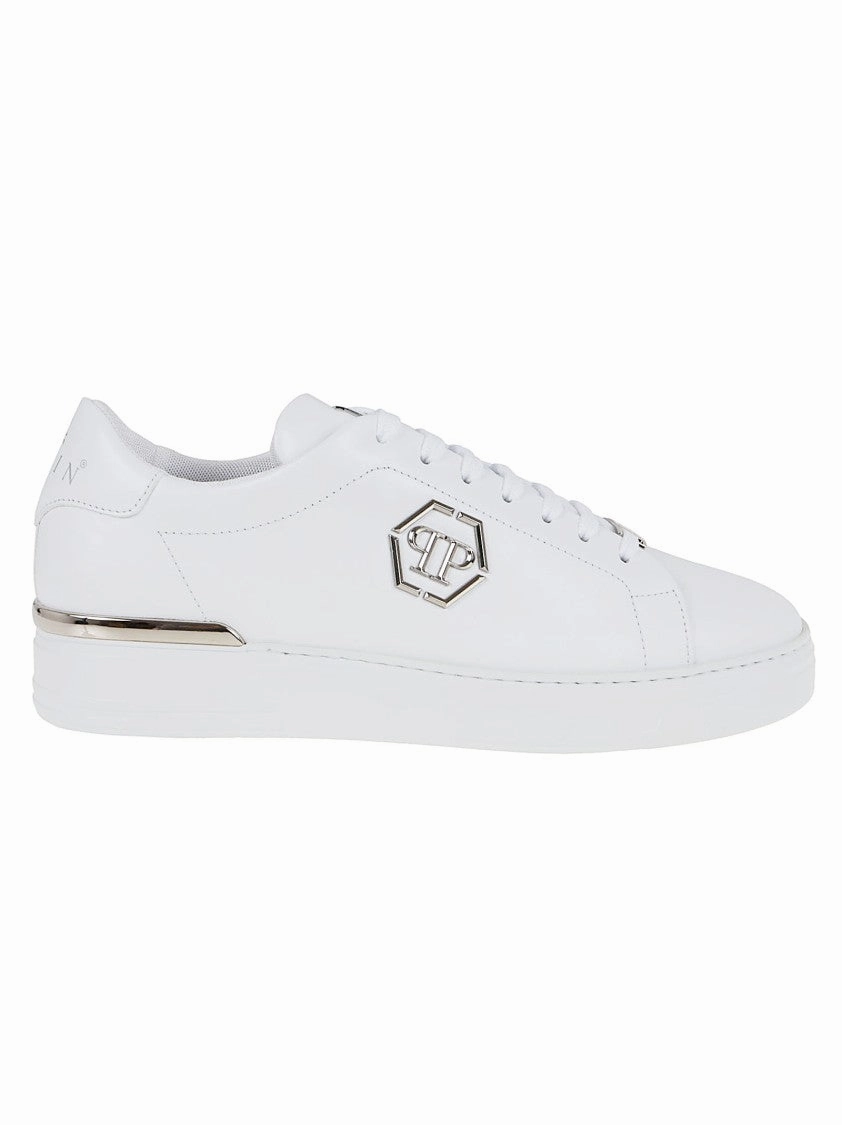 boxing shoes city - specific shoes Lo-Top Hexagon Leather Sneakers