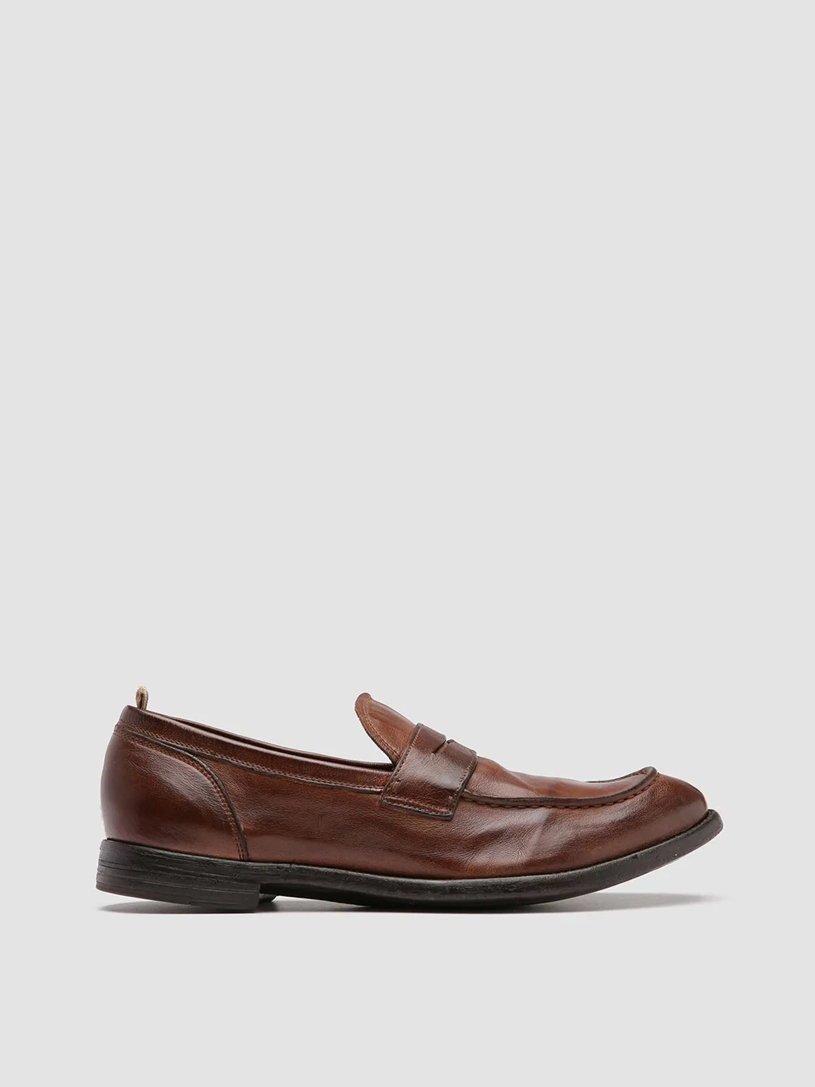 ARC 509 - Brown Leather Penny Loafers Light Walk Simple Aesthetic