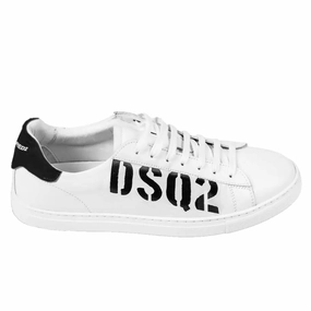 brand - name Dsqua2  Leather Di Calfskin Men's Sneaker