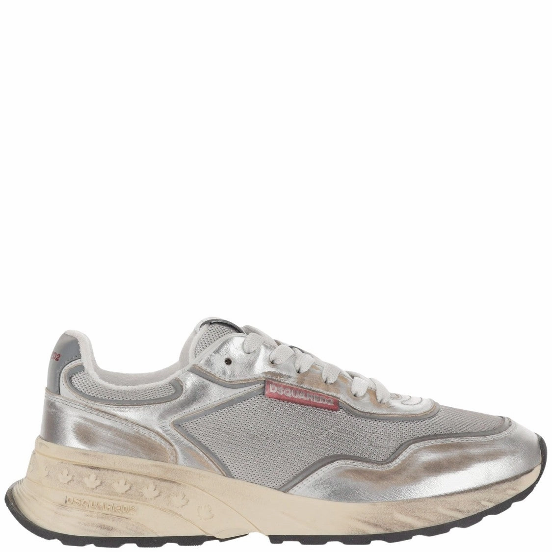 Mesh And Leather Sneakers With Logo Zip-up diamond - design shoes