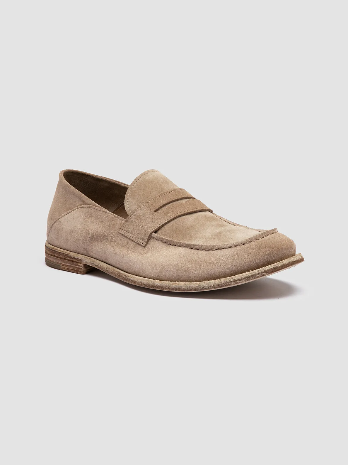 ARCHIVE 522 - Beige Suede Penny Loafers Anti Odor