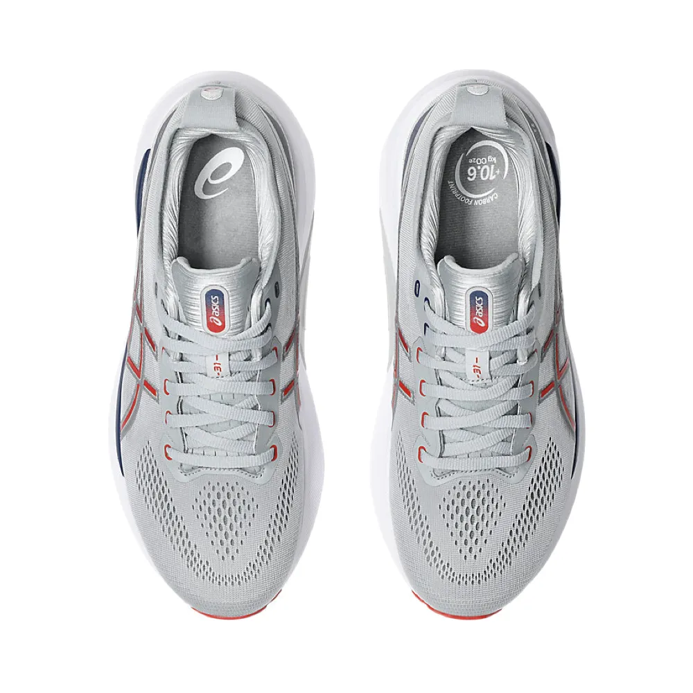 daily runner shoes Concentration - boosting Asics Men's Gel-Kayano 31 Sneaker in Piedmont Grey/Fiery Red