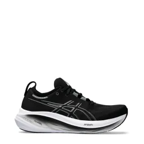 torsion - resistant running shoes flexible fabric shoes Asics Men's GEL-NIMBUS 26 Sneaker in Black/Graphite Grey