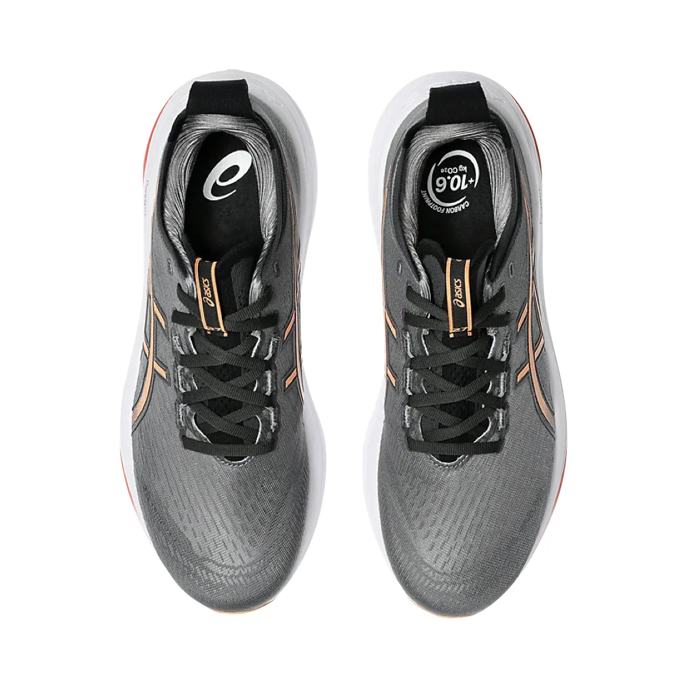 Comfort footbed Anti Bacterial Asics Men's Gel-Nimbus 27 Sneaker in Carbon/Mojave