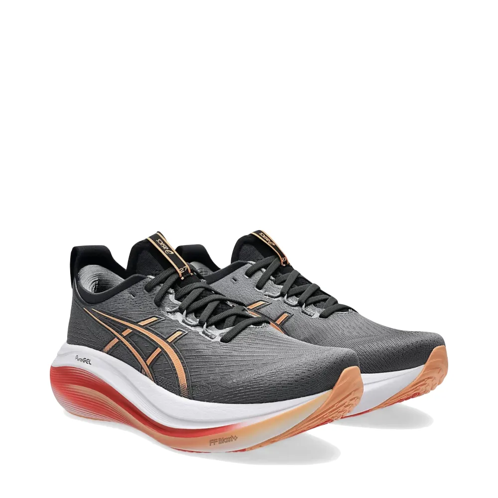 Asics Men's Gel-Nimbus 27 Sneaker in Carbon/Mojave Oasis Path