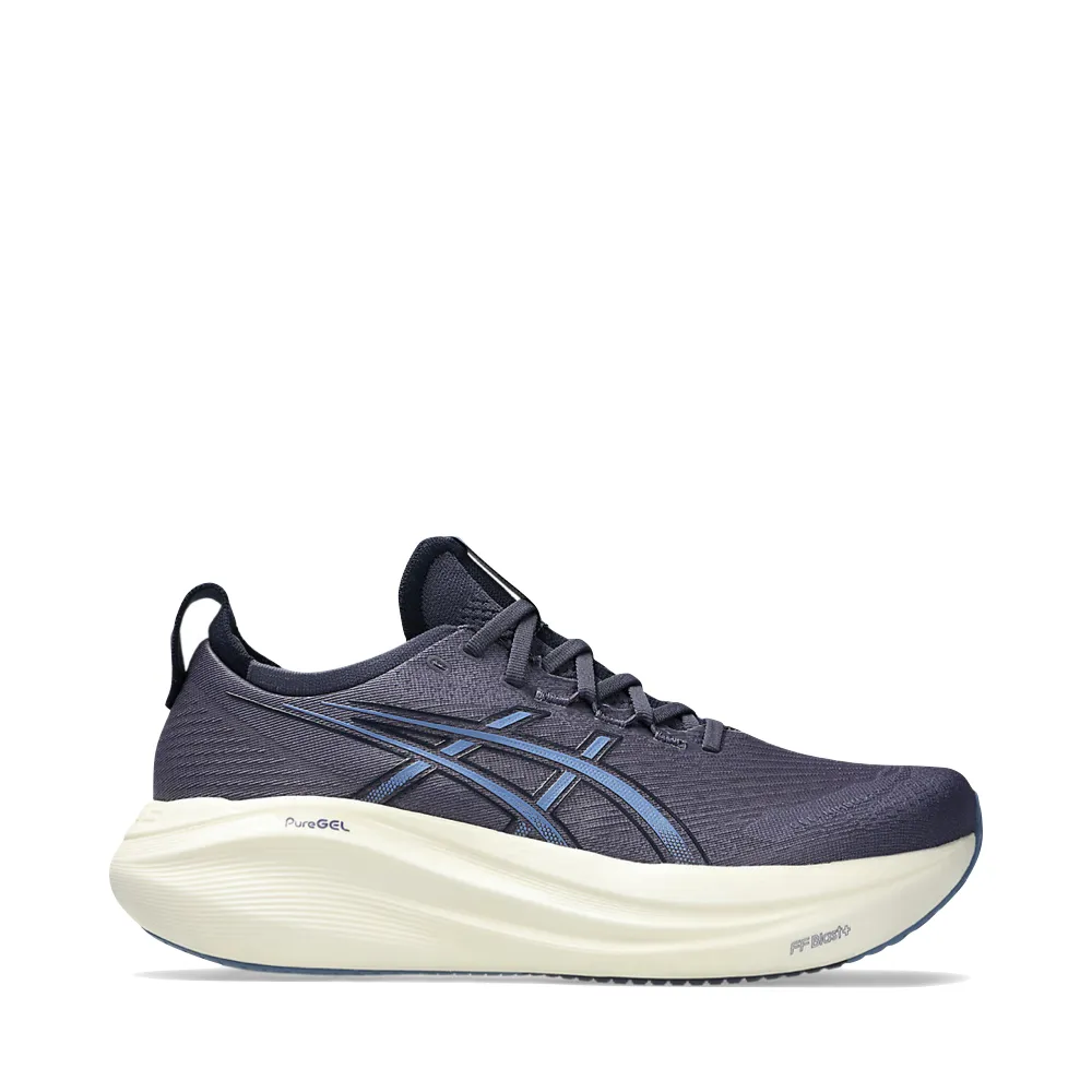 Asics Men's Gel-Nimbus 27 Sneaker in Indigo Fog/Denim Blue Toe box