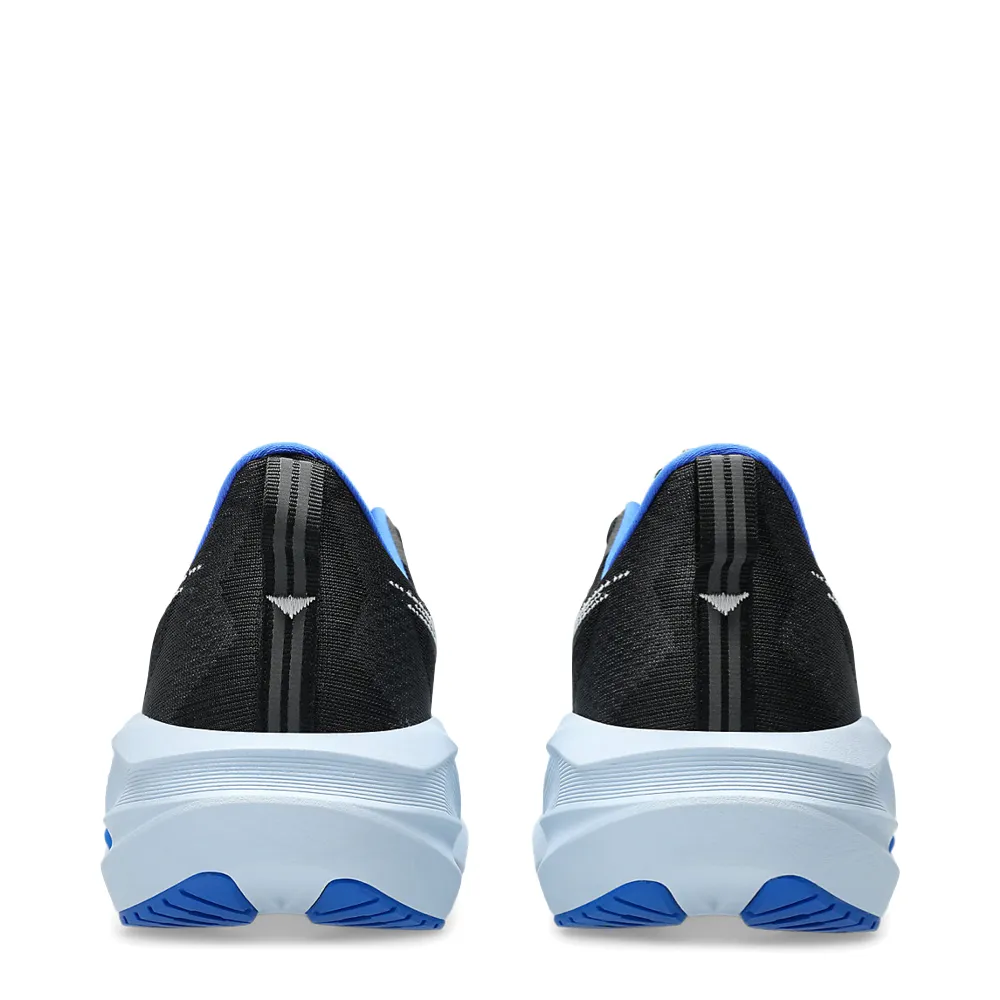 Asics Men's Novablast 5 Sneaker in Black/White No Squeeze