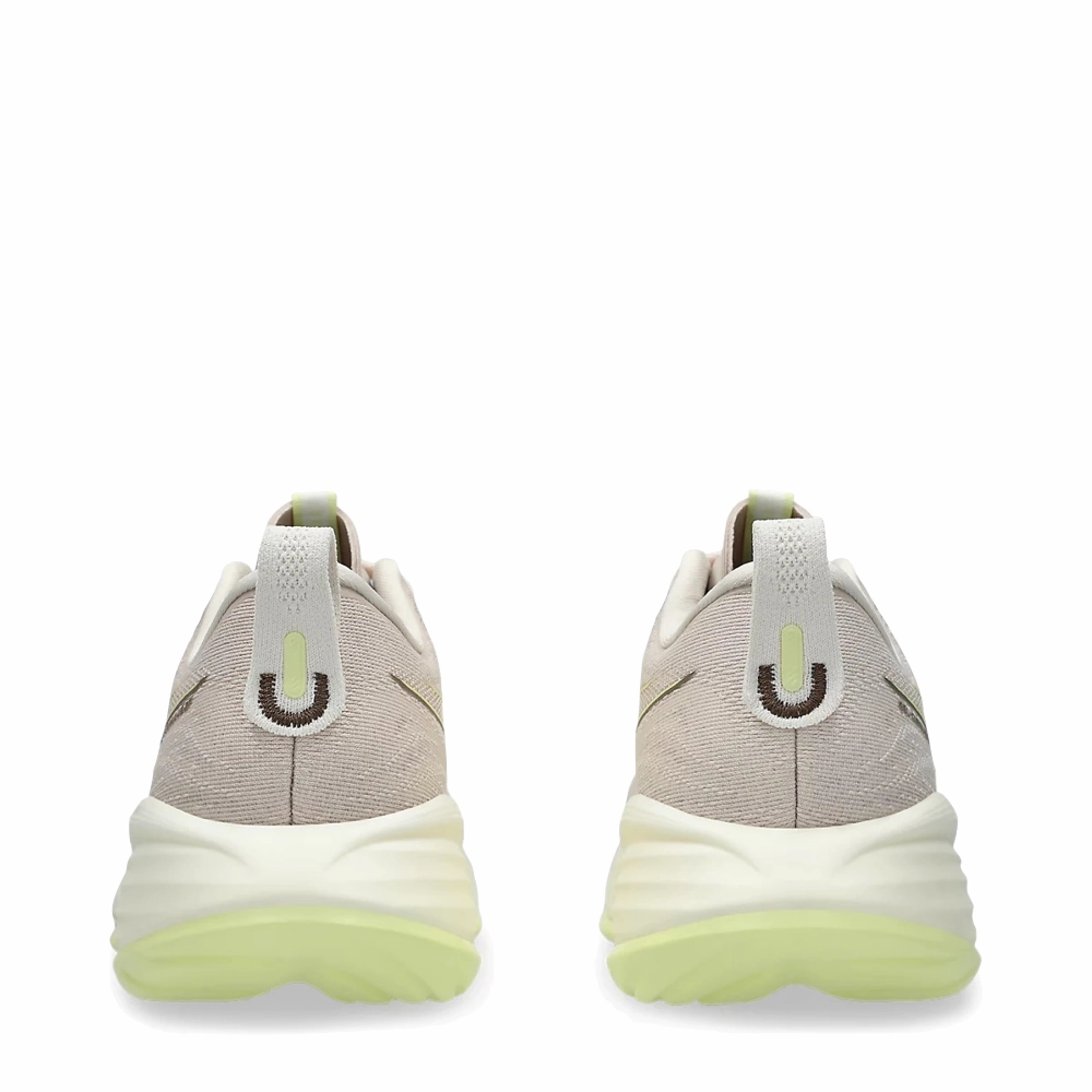 Asics Women's Gel-Cumulus 27 Sneaker in Mineral Beige/Huddle Yellow Footstep Care Durable Build