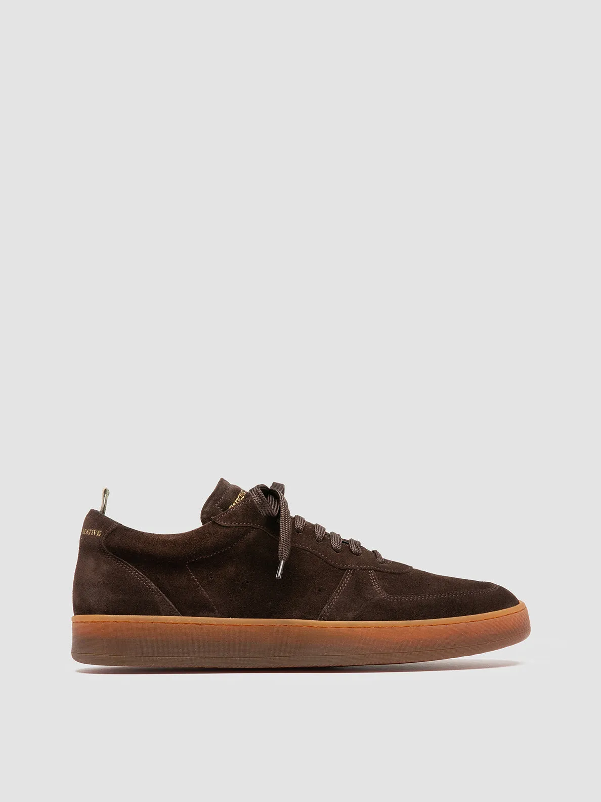 recycled - material - feature shoes ASSET 001 - Dark Brown Suede Sneakers
