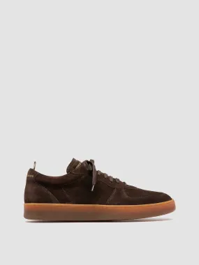 recycled - material - feature shoes ASSET 001 - Dark Brown Suede Sneakers