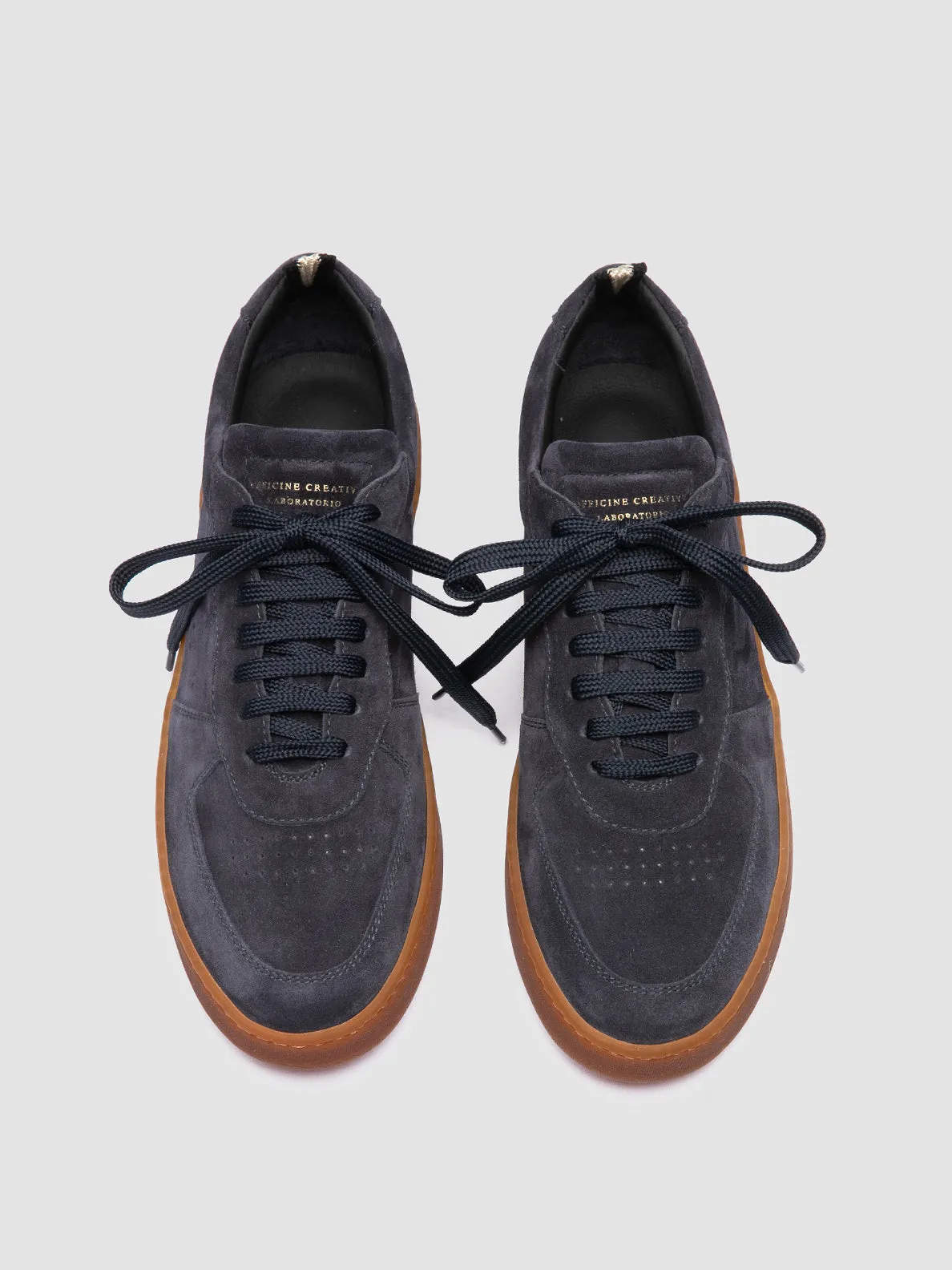 ASSET 001 - Navy Suede Low Top Sneakers Customizable
