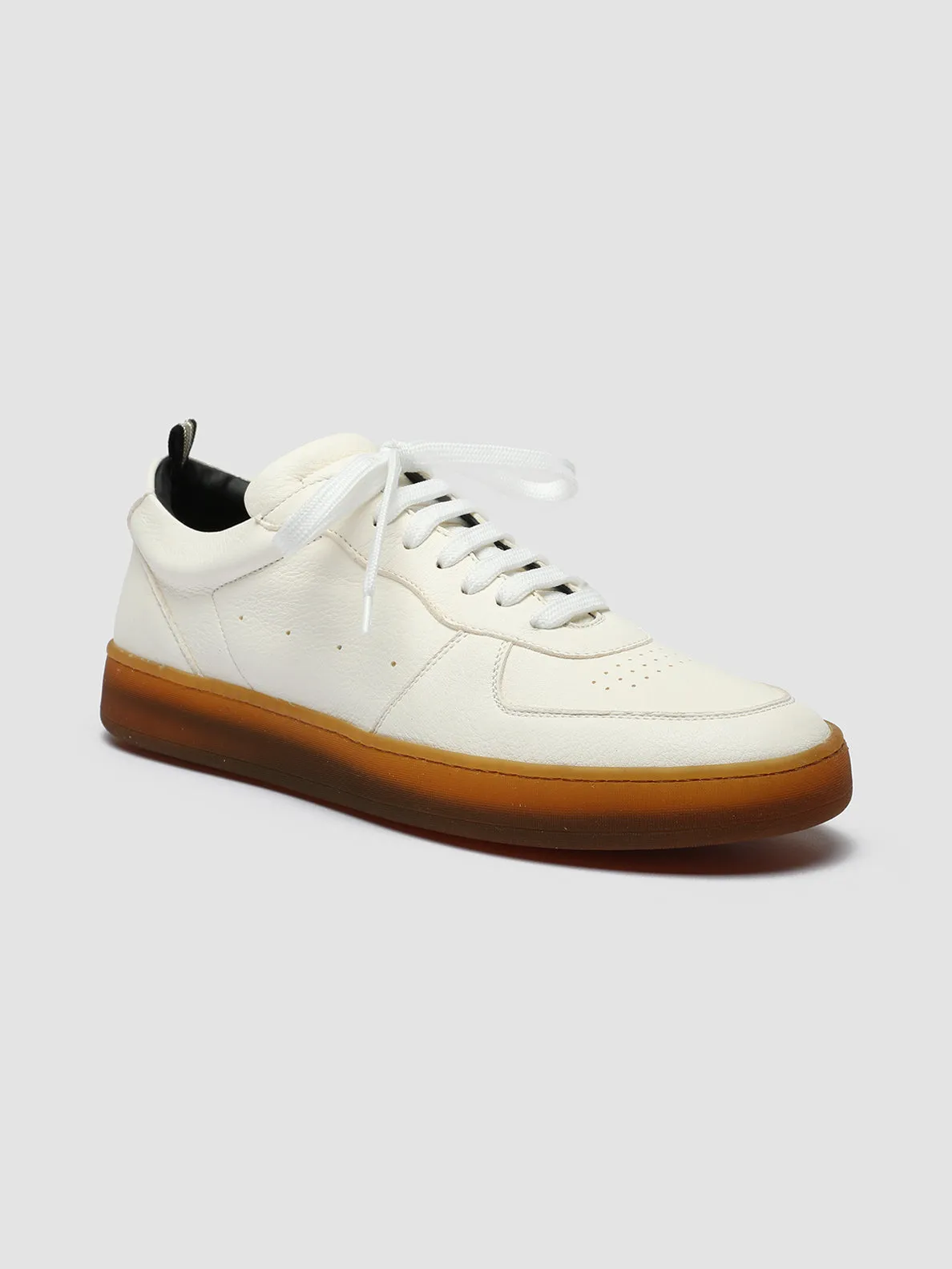 ASSET 001 - White Leather Low Top Sneakers Soft Landing classic running shoes