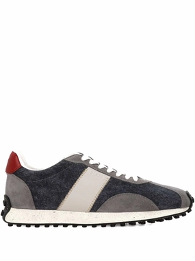 Tod's Men's Vintage T-Sneakers In Suede And Technical Fabric forest - runner FoamCushion