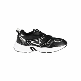 simple design shoes suitable for all genders Calvin Klein Sleek Lace-Up Sneakers with Contrast Men's Details