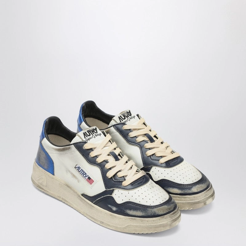 Autry Men's //blue Medalist Low Super Vintage Sneakers ballistic - nylon - upper shoes Half - size down