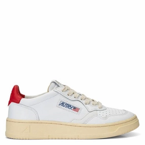 Lightweight Upper antimicrobial upper shoes Autry Men's Red Medalist Low-Top Sneakers