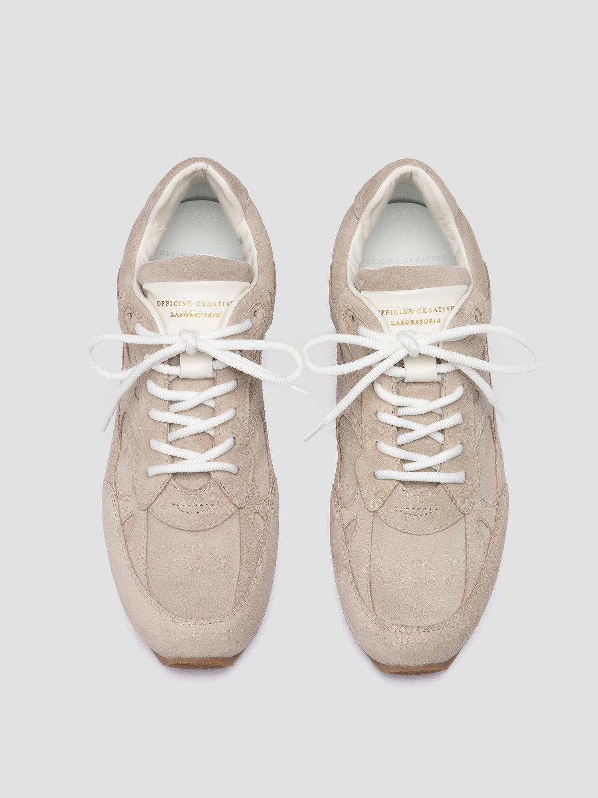 AWAY 101 - Ivory Suede Low Top Sneakers ergonomic - feature shoes